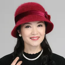 Новинка, стильная шапка из кроличьего меха, женская шапка-ведро, зимняя вязаная шапка в Корейском стиле, женская шапка на осень и зиму