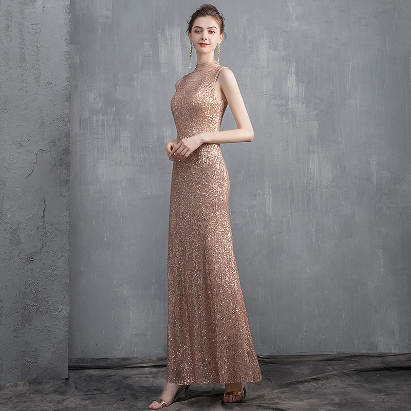 Блесток Длинные вечерние платья без рукавов платье Русалка Robe De Soiree длинное вечернее платье для выпускного вечера вечерние платья