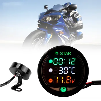 

LED 3-in-1 Motorcycle Meter 12V Waterproof Time Temperature Voltage Display Table For Suzuki BURGMAN 400 GS 1000 500E GSX 250