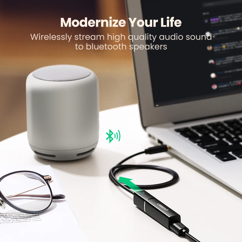 UGREEN Bluetooth Transmitter 5.0 Wireless Audio Music APTX LL Low Latency 3.5mm Aux Jack Digital Optical Headphone Adapter