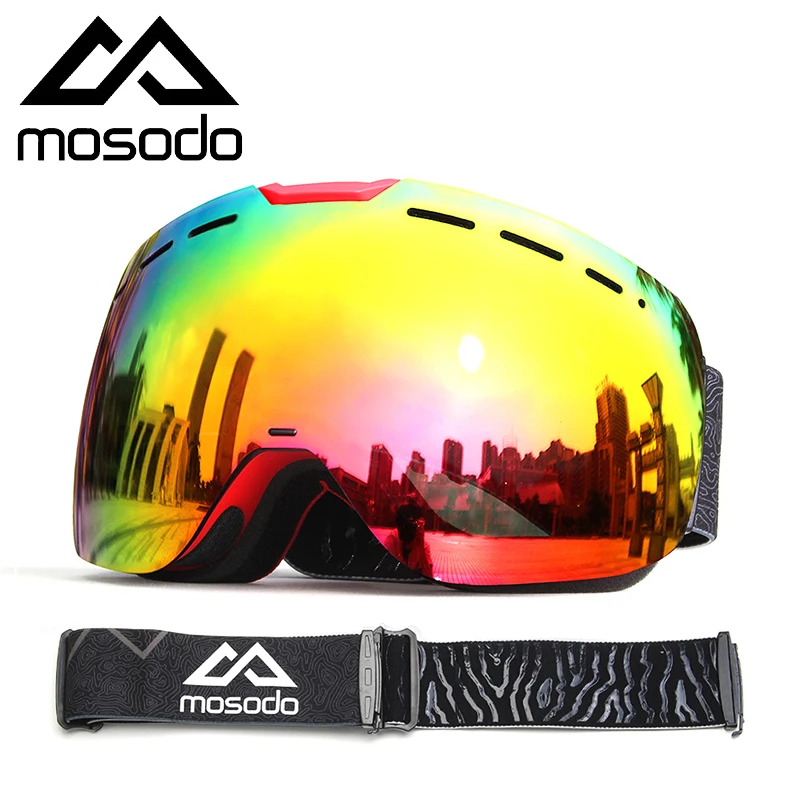 Mosodo Magnetic Ski Goggles Magnet Snowmobile Anti-fog Skiing Eyewear Snow Large Spherical Winter Ski Glasses Brightening len Mosodo Magnetic Ski Goggles Magnet Snowmobile Anti-fog Skiing Eyewear Snow Large Spherical Winter Ski Glasses Brightening len