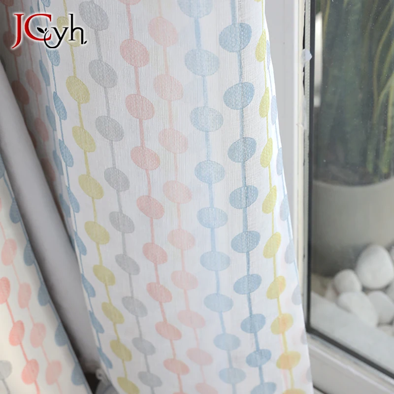 Minimalism Dot Stripe Blackout Curtains For Living Room Window Blinds White Kids Bedroom Curtains Rideaux Enfant Tende Gordijnen 