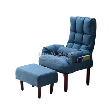 

Lazy Couch Computer Sofa Chair with pillow Japanese Folding Recliner Sofabed Single Fabric Comfortable chair with 30cm leg