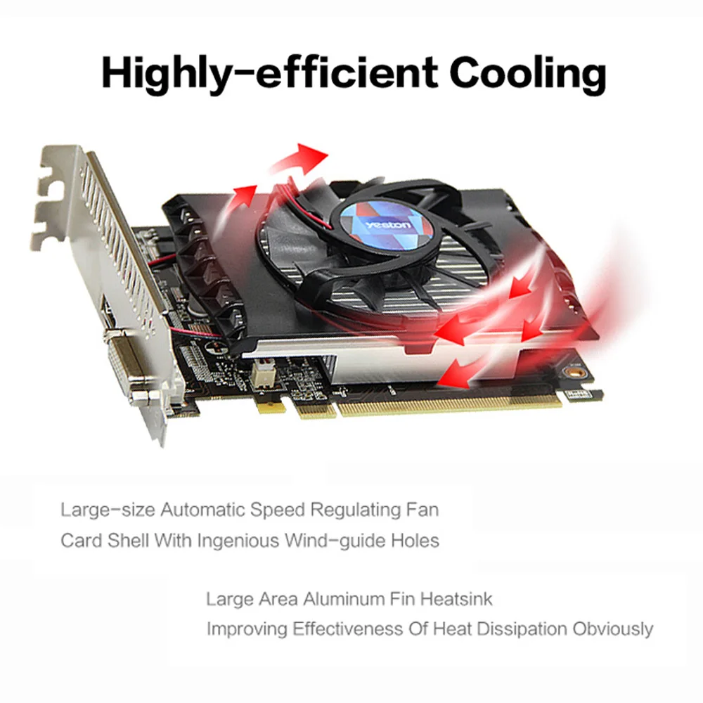 Yeston Gt 1030 2Gb Gddr5 Graphics Cards Nvidia Pci Express 3 0 Desktop Computer Pc Video 5