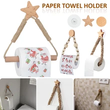 Antique Paper Towel Rope Toilet Roll Holder Retro Wall-Mounted Vintage Towel Tissue Rack Bath Towel Rings Bathroom Accessories