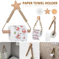 Antique Paper Towel Rope Toilet Roll Holder Retro Wall-Mounted Vintage Towel Tissue Rack Bath Towel Rings Bathroom Accessories