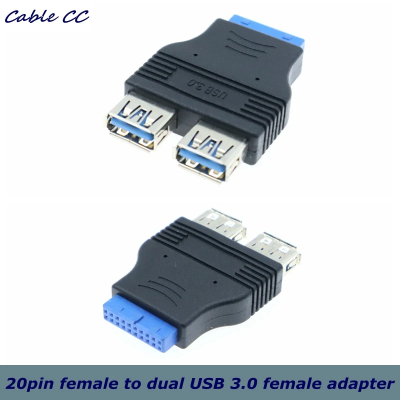 Двойной порт USB 3 0 для материнской платы со встроенным адаптером с 20 контактным