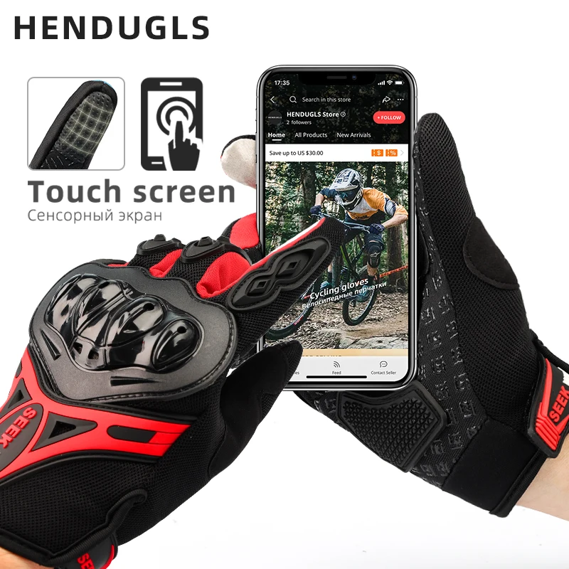 HENDUGLS мотоциклетные перчатки мужские женские перчатки для верховой езды дышащие мотоциклетные перчатки для мотокросса внедорожные велосипедные гоночные перчатки SC-06