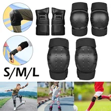

6pcs Skating Protective Gear Set Skating Helmet Knee Pads Elbow Pad Wrist Hand Protector Knee Protector for Kids Rock Climbing