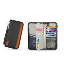 RFID Блокировка Дорожная сумка Кошелек Органайзер на молнии для паспорта билетов ID держатель