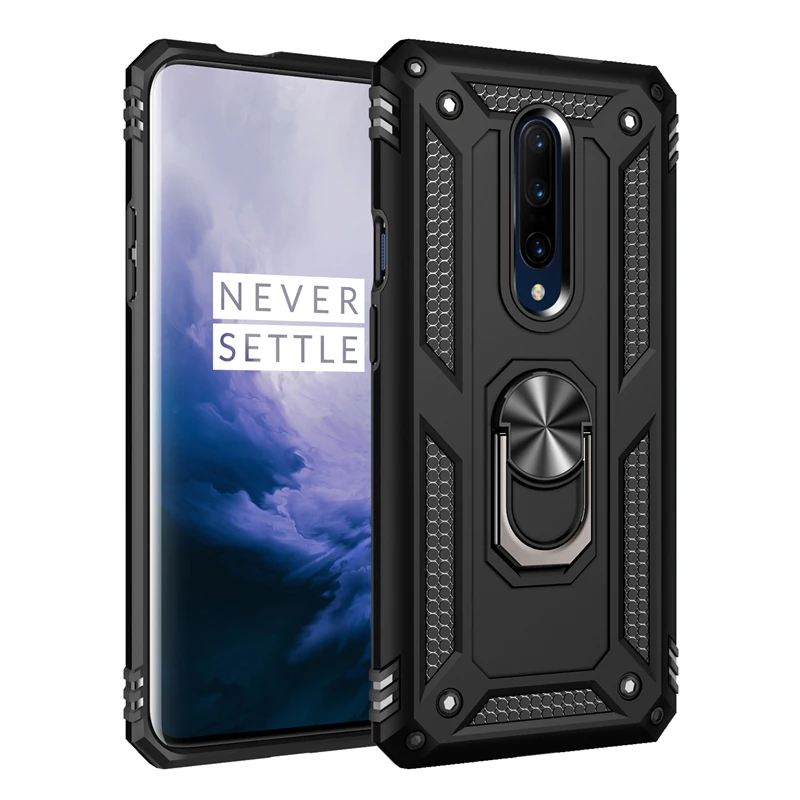 

Luxury Shockproof Cover For Oneplus 7 Pro Case Car Holder Ring Phone Case For One Plus 7 Pro 1+7 Pro Silicone Bumper Cases Coque