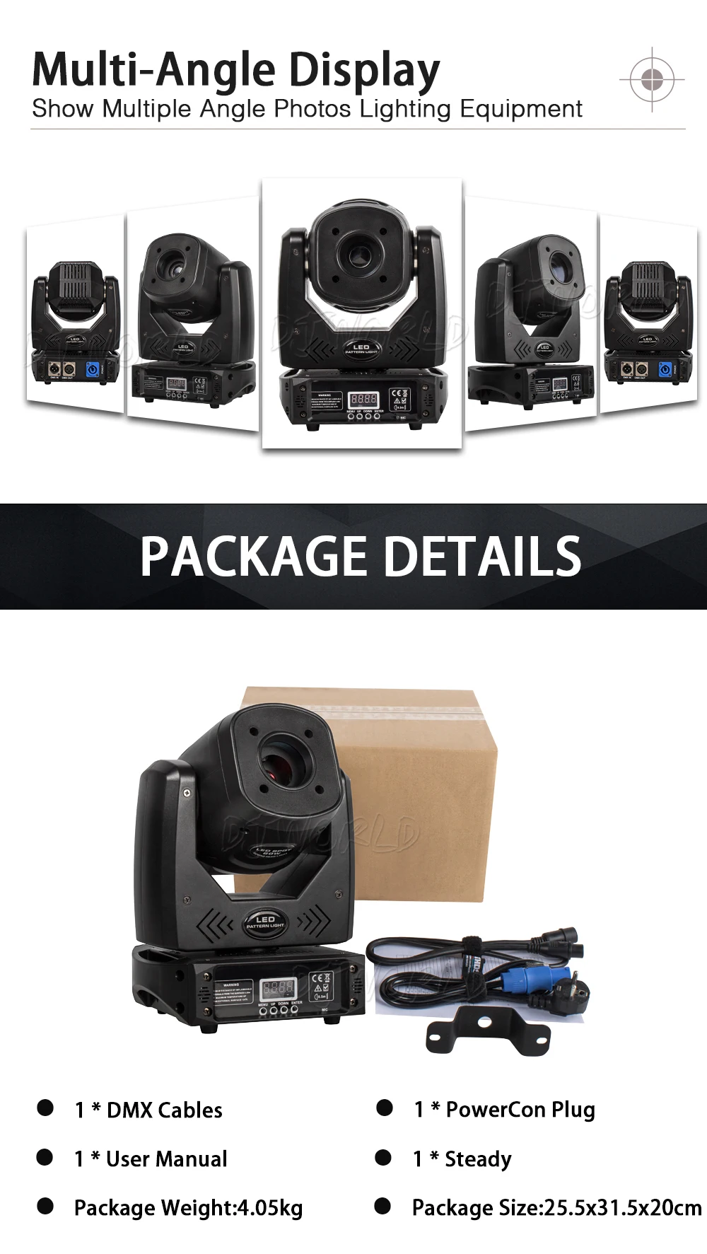 LED Spot 75W Lighting With 3 Face Prism (9)