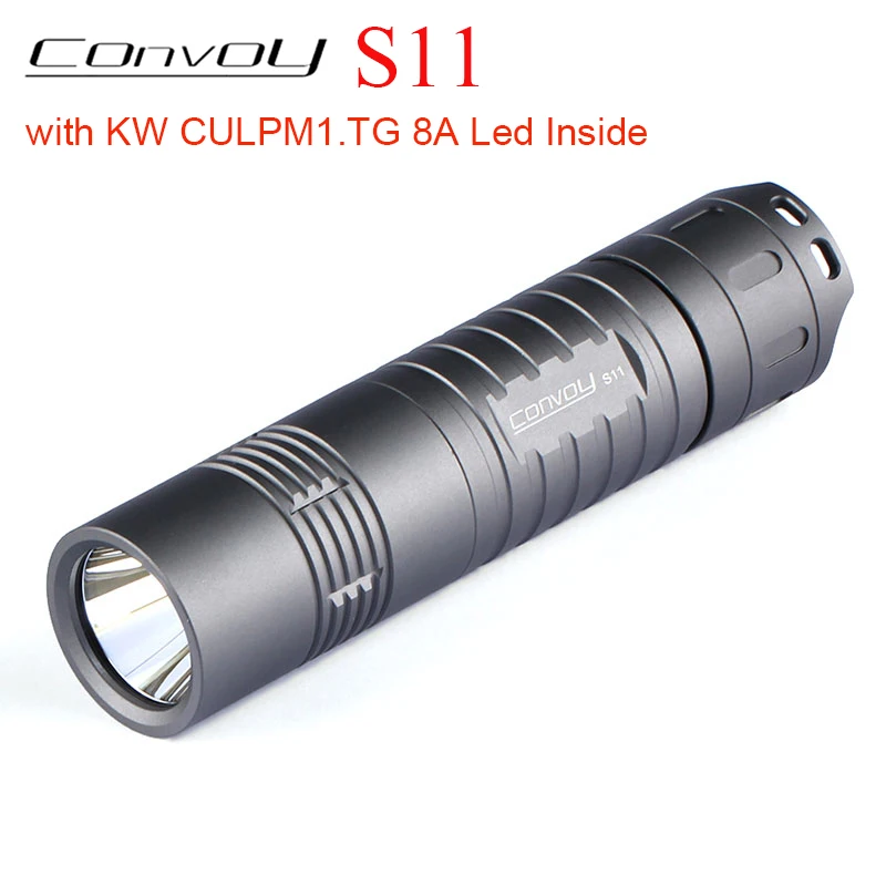 

Convoy S11 Flashlight with KW CULPM1.TG 8A Driver Torch 26650 Lanterna Led Work Light Tactical Flash Light Camping Fishing Lamp