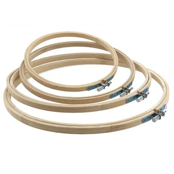 

4Pcs/Set Natural Bamboo Wooden Sewing Embroidery Cross Embroidery Hoop Stitch Ring Hoop Crafts
