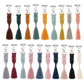 

Tassel Keychain Macrame Key Chain Key Ring Keychains for Ladies Handmade Custom Kychain Ring Bag Charm Gift for Women