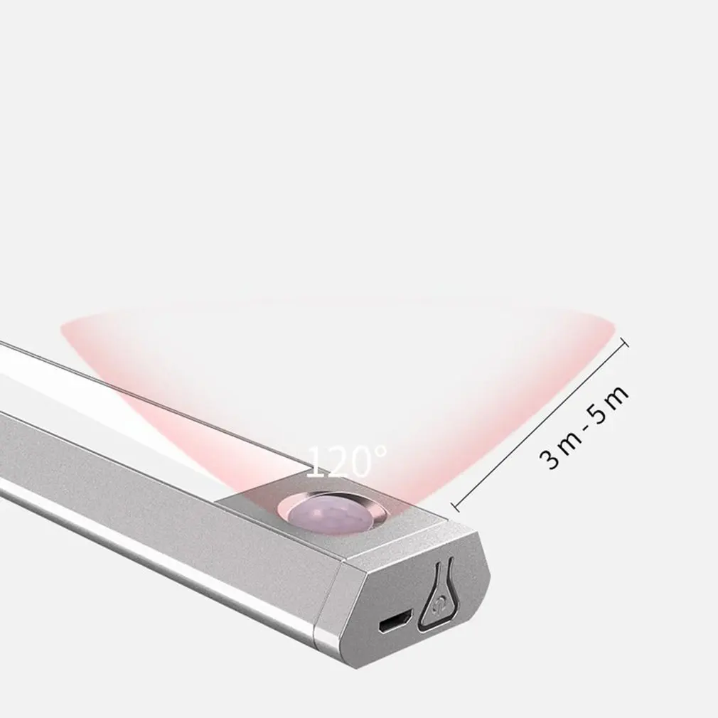 Инфракрасный корпус PIR светодиодный датчик движения свет usb зарядка ночник Настенный светильник для кухонного шкафа спальни шкафа