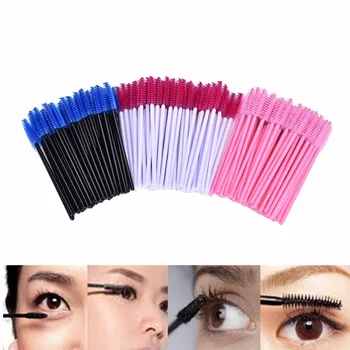 

50Pcs Disposable Eyelash Brush Mascara Applicator Wand Brushes Eyelash Comb Brushes