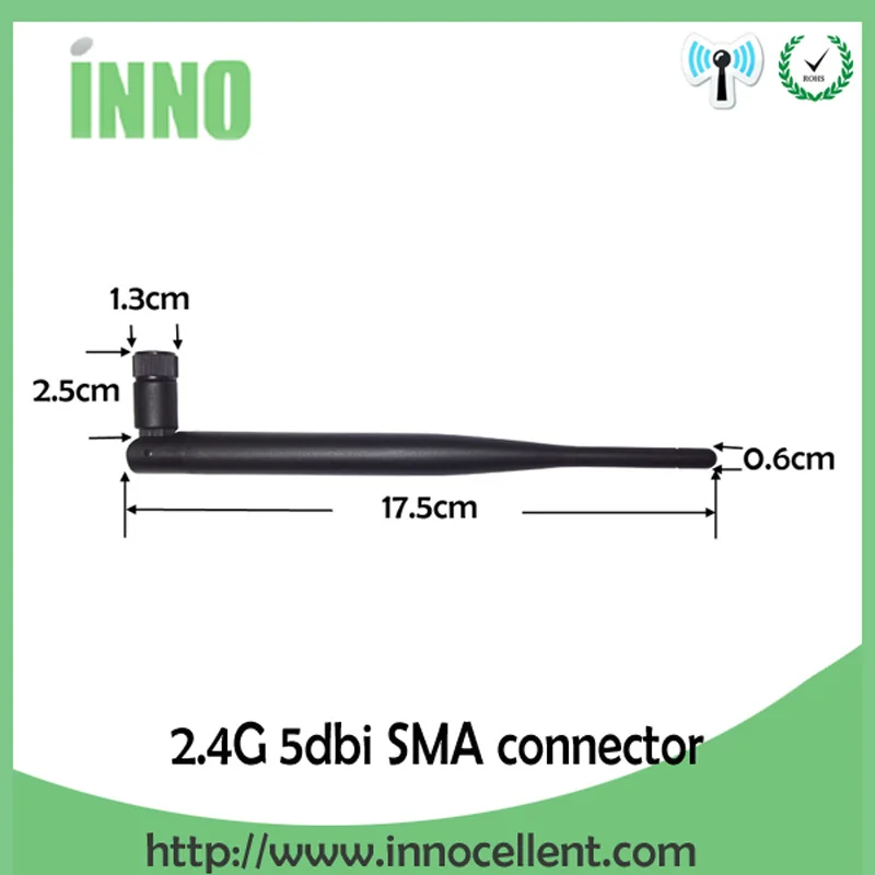 2.4GHz WiFi Antenna 5dBi Aerial RP-SMA Male Connector 2.4 ghz antena IOT 2.4G wi-fi Router + 21cm PCI U.FL IPX  Pigtail Cable