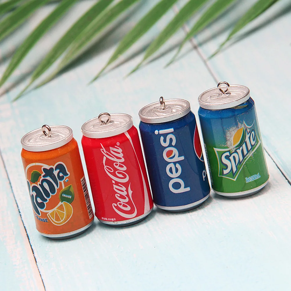 Yamily 6 шт./22*4 мм Slime Charm Sprite Becker Cola Cans Slime charm подвеска для изготовления принадлежностей с сумкой на шнурке для DIY