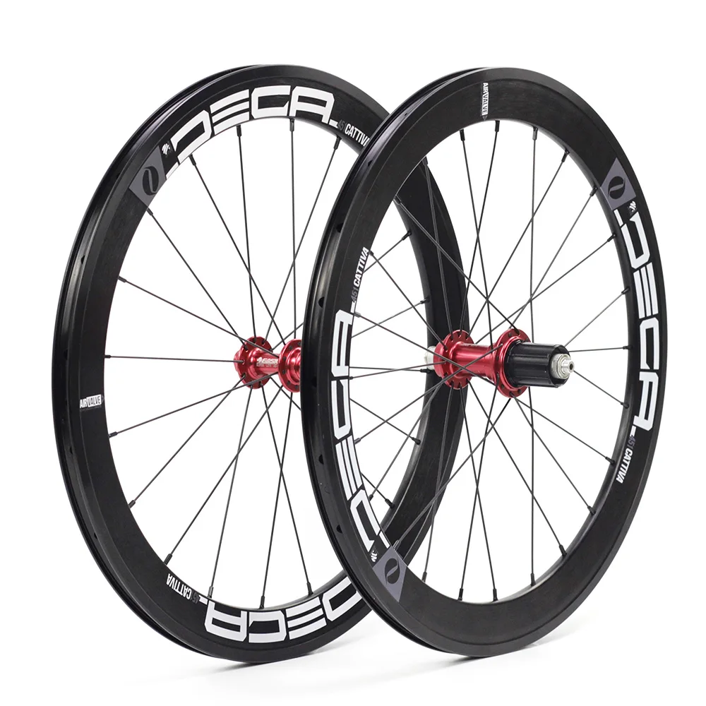 DECAF алюминиевый 451 Minivelo колесная 2" колеса обода суппорт тормоза 8-11s 74 мм 100 мм 130 мм складной велосипед мини velo колеса