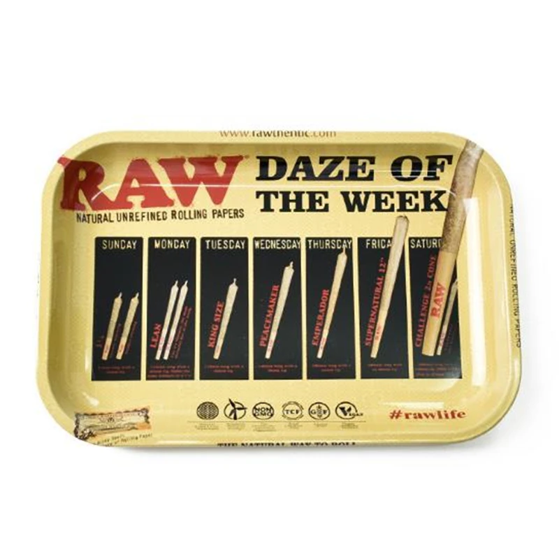 D Rolling Tray сырье Rolling Papers аксессуары для сигарет и дыма инструмент для хранения табака пластины диски для травы шлифовальные станки полезные 18 см* 14 см - Цвет: D