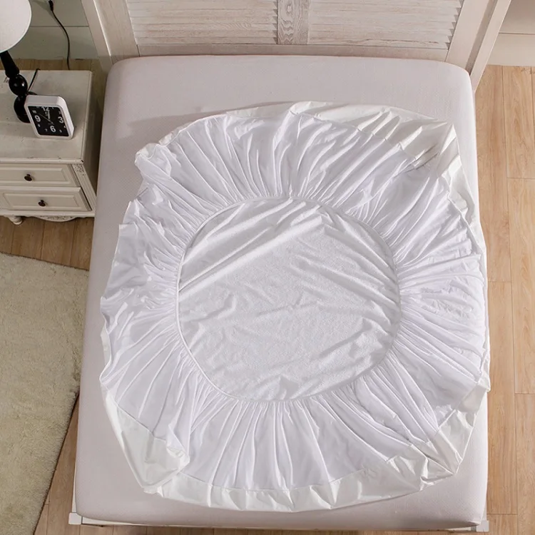 Покрывало для кровати Водонепроницаемый Матрас протектор матрас для кровати анти-клещи Премиум гипоаллергенный матрас для кровати - Цвет: Белый