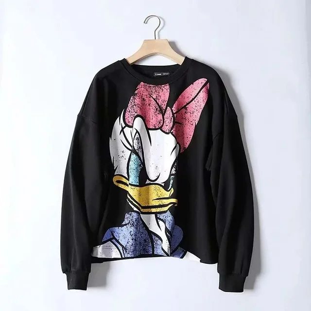 101321-Duck JXXSY, осенне-зимние толстовки, Женская толстовка, повседневная, с рисунком, для девушек, с капюшоном, свободный Женский свитшот, пуловер, Топ - Цвет: 101321-Duck