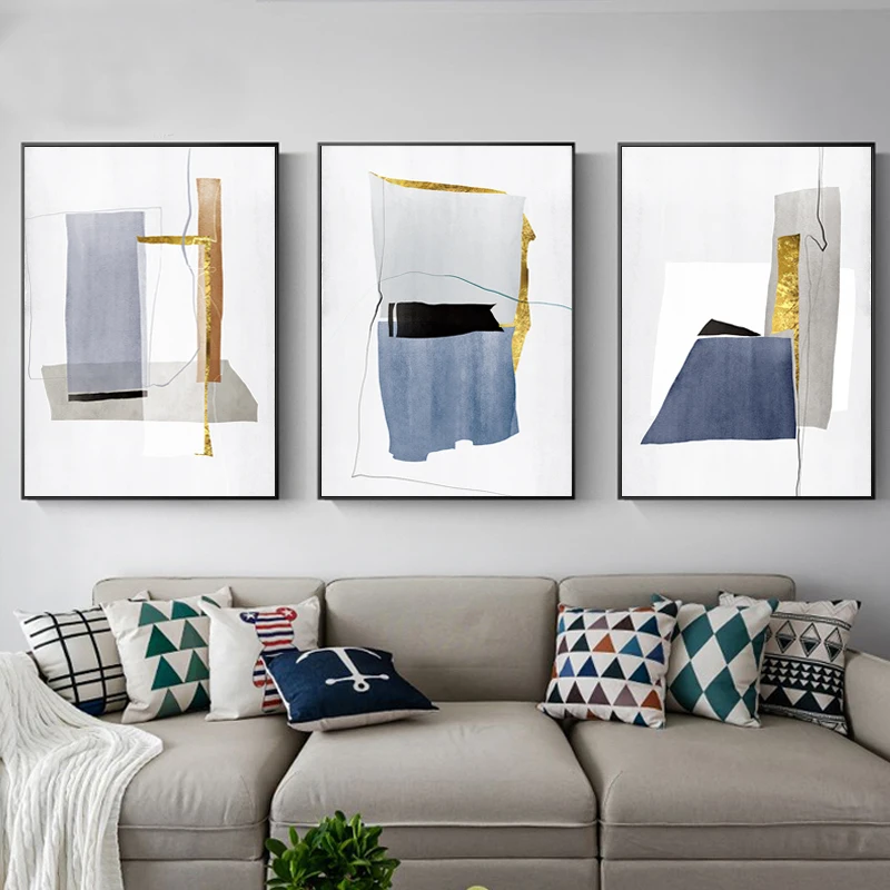 Abstract-Marble-Blue-Gold-Color-Canvas-Print-Paintings-POP-Wall-Art-Pictures-Poster-on-Canvas-for (1)