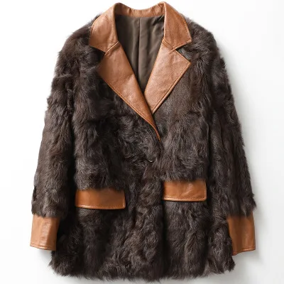 

2020 Women Autumn and Winter New Fur Coat H14