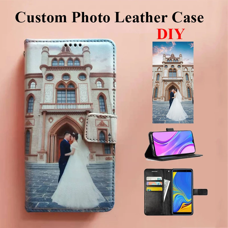 Custom PU Leather Wallet Case For iPhone 13 12 11 Pro Max SE 2020 8 7 6 Plus XR X XS Max Print Photo Name Logo Book Flip Cover case iphone 13 pro max