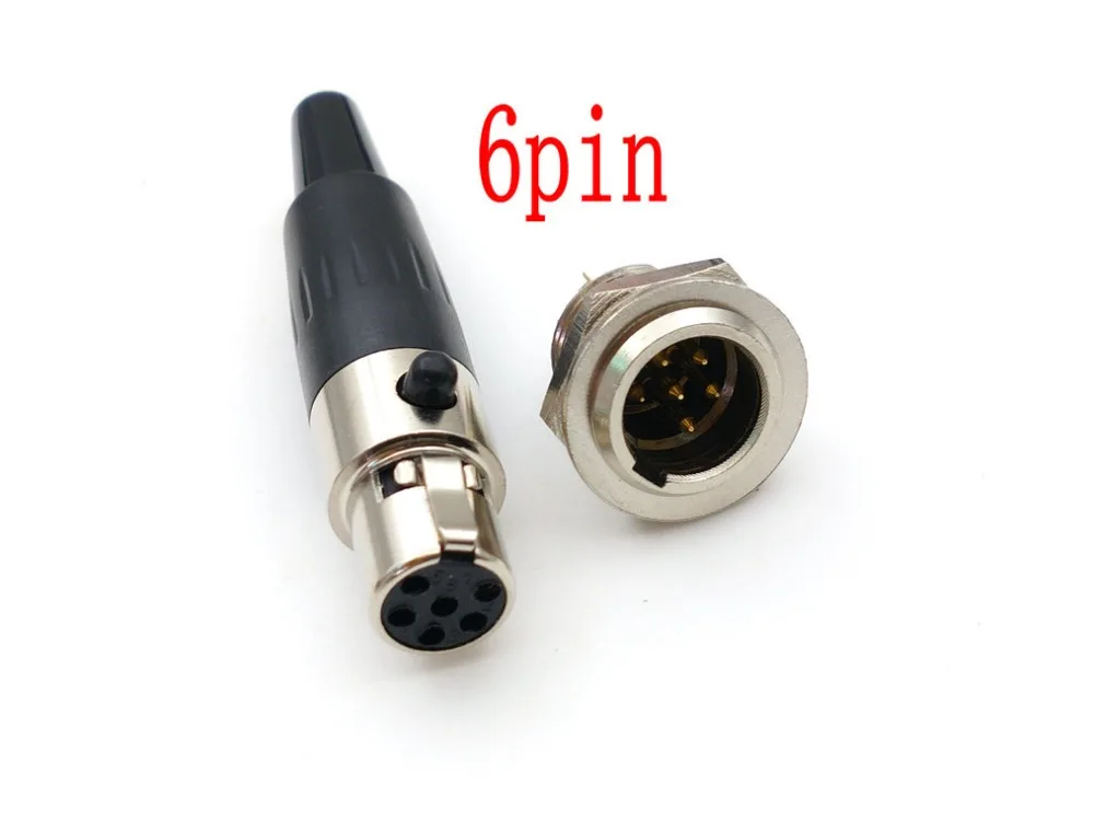 500 комплектов мини XLR 3pin 4Pin 5pin 6pin7pin Мужской кабель встроенный в линию разъем