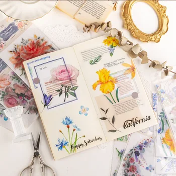 

8 Packs Mixed Total 160PCS The Blooming Flowers Paper Stickers DIY Decoration Supplies Free Shipping