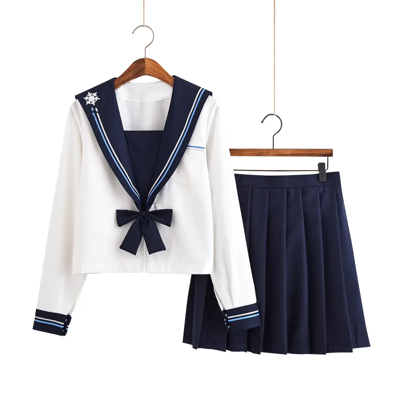 

Japanese School Uniform Jk Uniforms Sailor Suit Cosplay College Middle School Uniform Dress Girls Students Anime Pleated Skirt