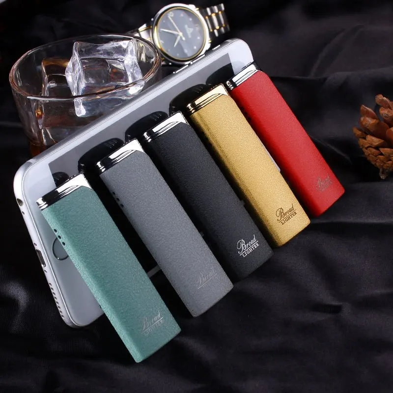 Портативные металлические зажигалки ультратонкая матовая газовая зажигалка