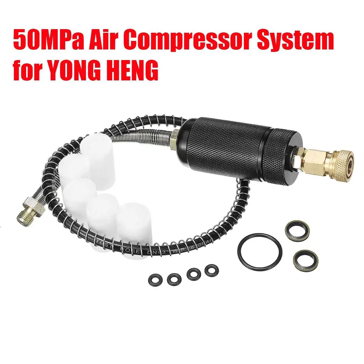 50MPa Universal High Pressure Pump Separator Fiber Cotton ABS Plastic Brass 5x Filter for PCP Air Compressor System
