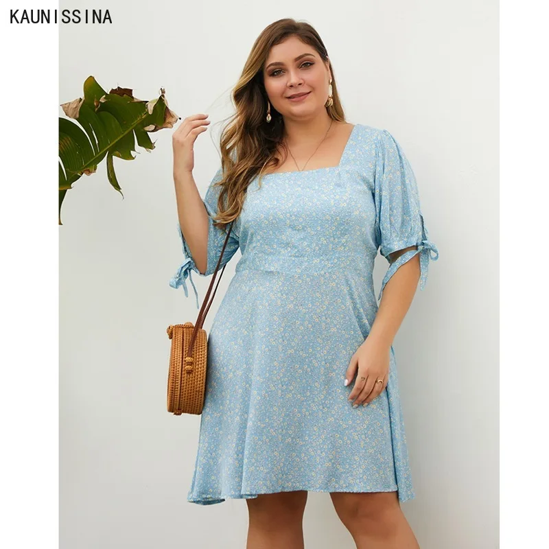 

Print Summer Dress Women Casual Plus Size 4XL High Waist Summer Dress For Women Beach boho Lady Dresses Runway dress