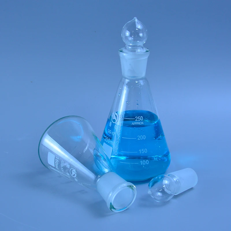 50-2000ml Glass conical flask with cap 24/29 joint Glass Erlenmeyer Flask for laboratory triangle flask Boro 3.3 glass lab glass supplies,lab volumetric flask