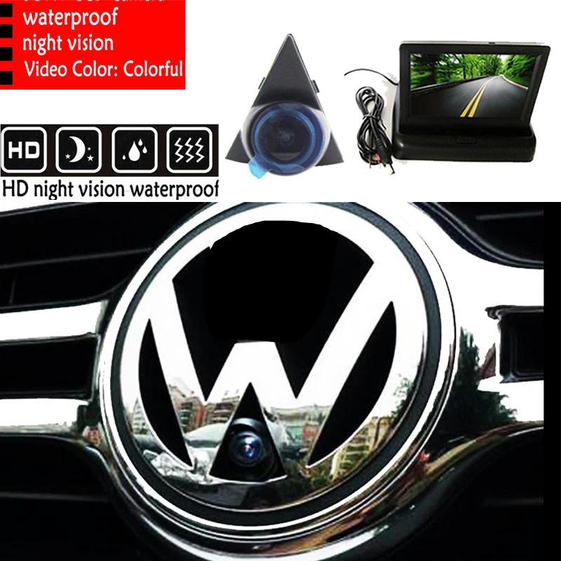 Автомобильная камера заднего вида FUWAYDA HD с логотипом и монитором для VW GOLF Bora Jetta