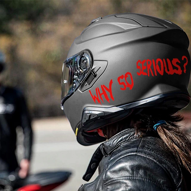 Reflektierende Motorrad Helm Aufkleber Joker Warum So Ernst Racing