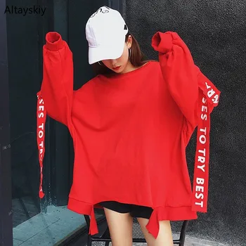 

Hoodies Women Harajuku Winter Plus Velvet Thicken Loose Hooded Womens Long Sleeve Letter Printed Korean Style Sweatshirts 2020