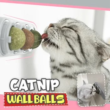 

Rotation Cat Catnip Ball Set Rotating Healthy Cat Snacks Teeth Cleaning Toys _WK