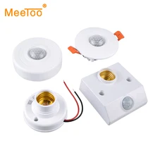 Interrupteur intelligent de lampe sonore | Capteur de mouvement PIR E27 220V 110V AC Auto-On/Off, support de lampe, capteur de plafond, Module de détecteur