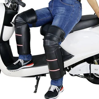 

Motorcycle Warm Kneepad Legs Warmer Motorbike Riding Knee Pads Windproof Winter Anti-cold PU Leather Warm Kneepad