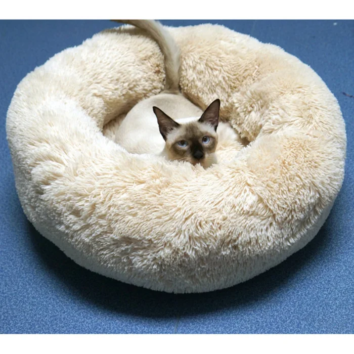 Pet плюшевый пончик Cuddler кошки кровать теплый мягкий утолщенный коврик для собак и щенков Подушка TT-best