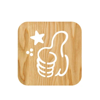 

3D LED Wooden Lamp USB Operation Warm Color Like Shape Birthday Gift Bedroom Decoration