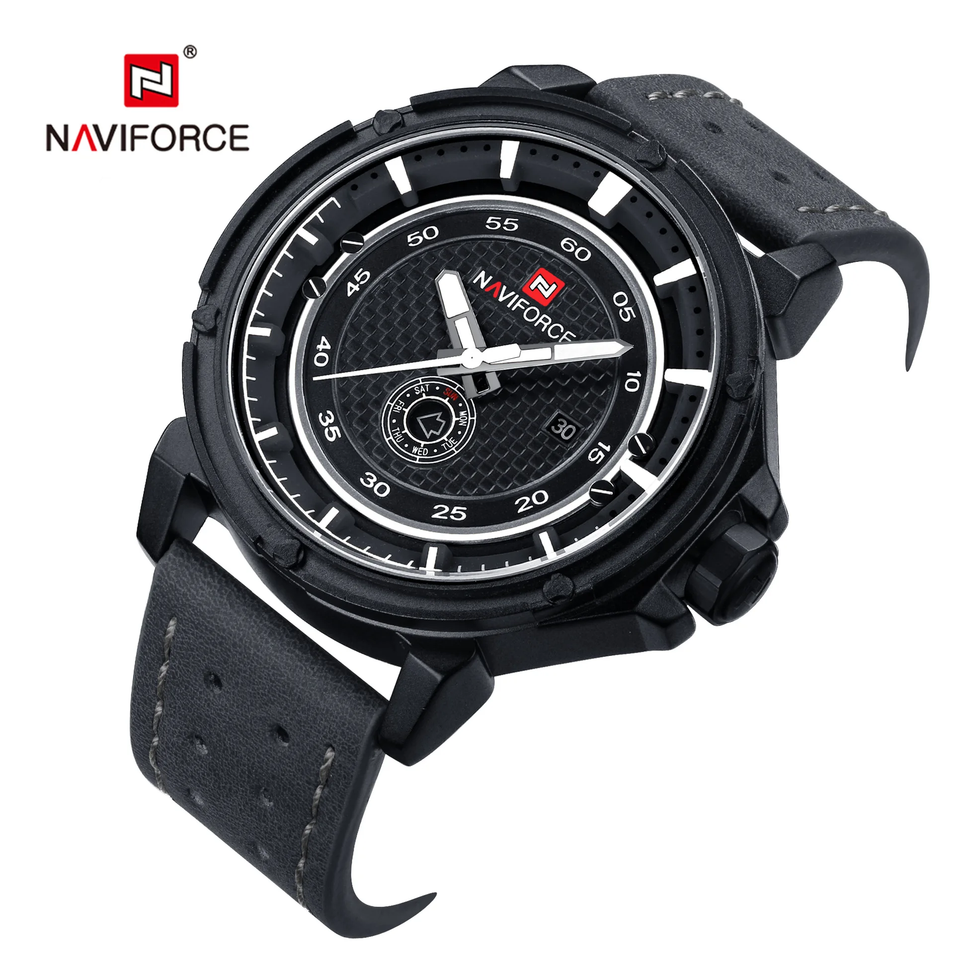 

Naviforce Xiang 9083 MEN'S Watch Leather Belt Calendar MEN'S Watch Waterproof Quartz Watch Business MEN'S Watch