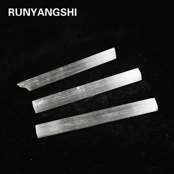 

3pcs Irregular Selenite Crystal Stick Wand Polishing Crystal Stone Reiki Healing Energy Infused Stone Tray Pedestal