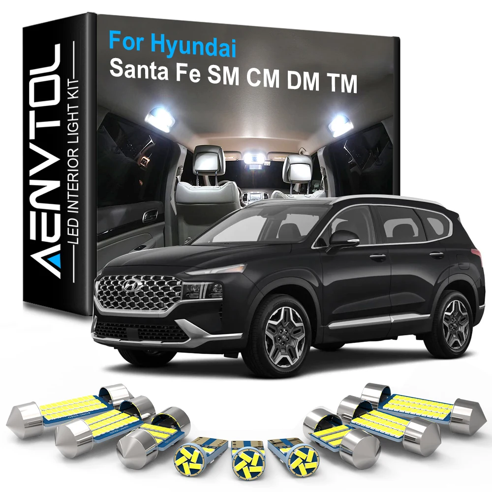 Светодиодная подсветка AENVTOL для салона автомобиля Hyundai Santa Fe SM CM DM TM 2007 2010 2013 2014 2017