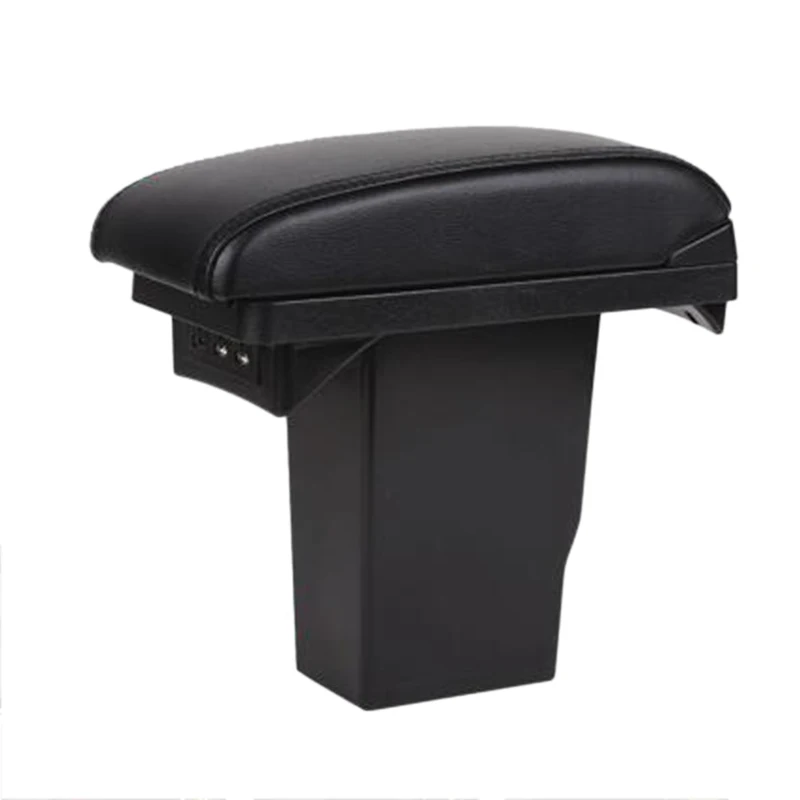 

For Peugeot 2008 Armrest Box +3Usb Black Leather Center New Storage Box Modification
