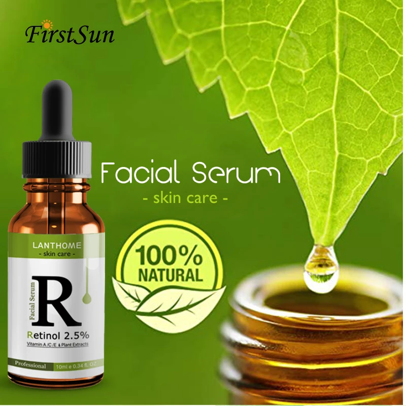 Natural Retinol 2.5 Facail Serum Lifting Firming Collagen Essence Remove Wrinkle Anti Aging Face Skin Care Fade Fine Lines